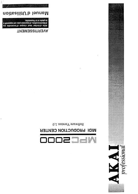 Mode d'emploi AKAI MPC2000