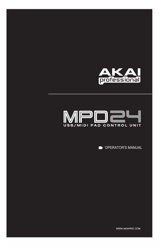 Mode d'emploi AKAI MPD24