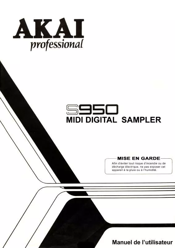 Mode d'emploi AKAI S950