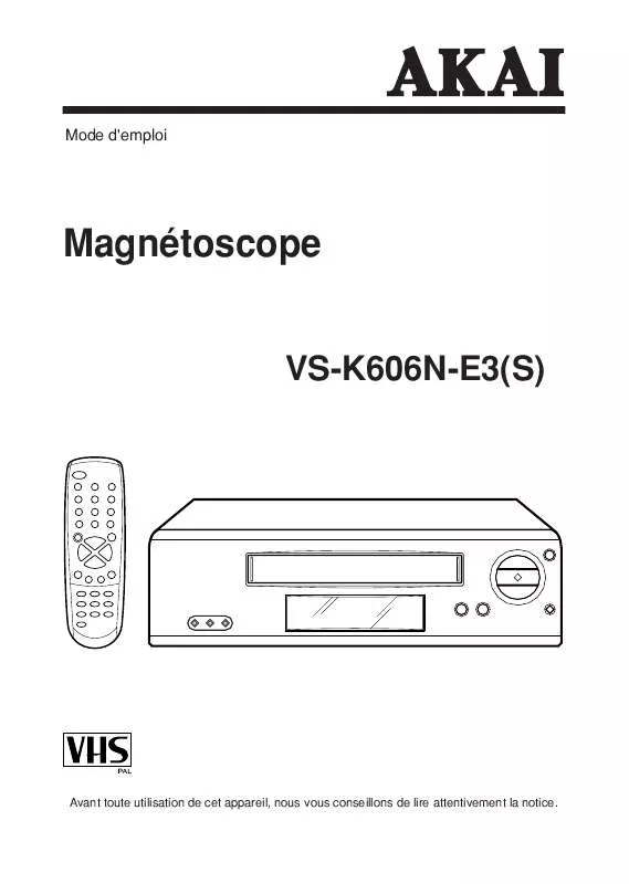 Mode d'emploi AKAI VSK606N