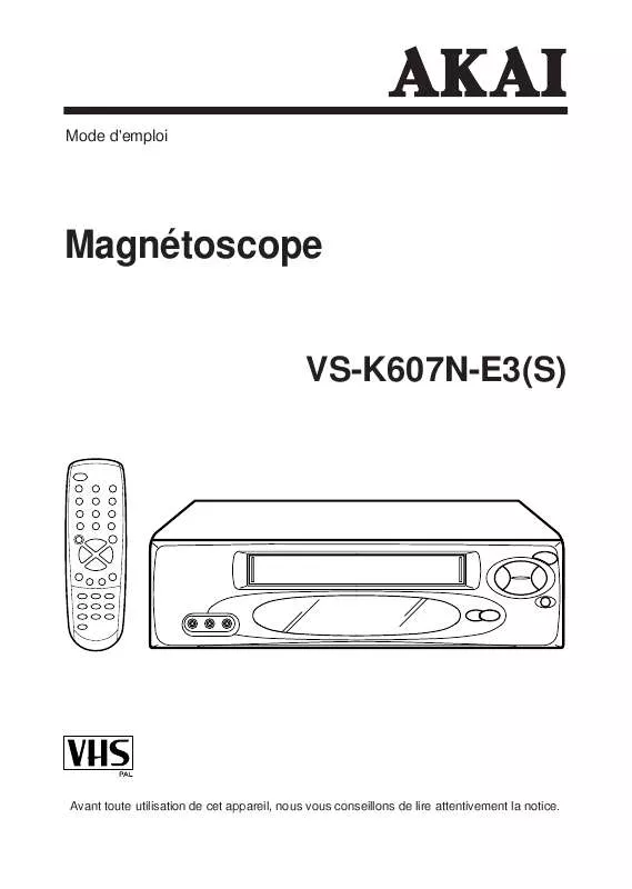 Mode d'emploi AKAI VSK607N