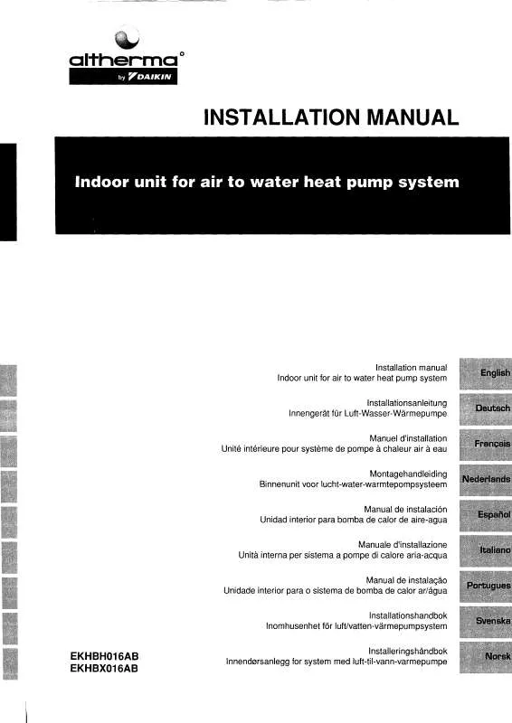 Mode d'emploi ALTHERMA EKHBH016AB