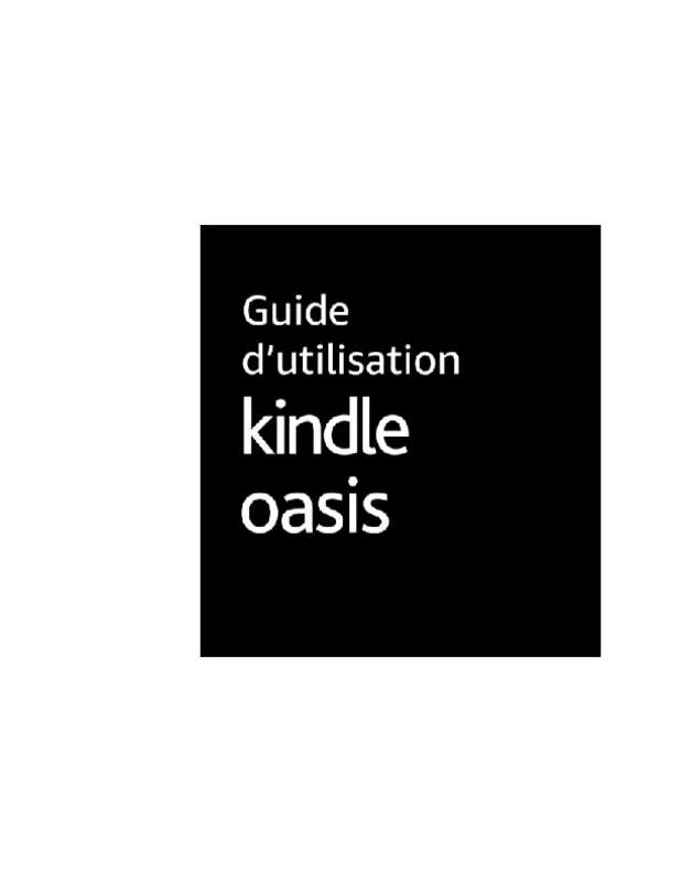 Mode d'emploi AMAZON KINDLE OASIS