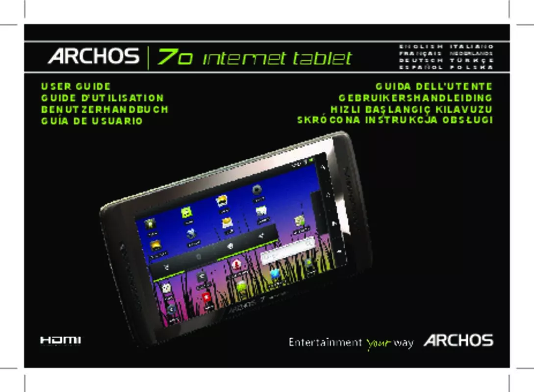 Mode d'emploi ARCHOS 70 IT 2