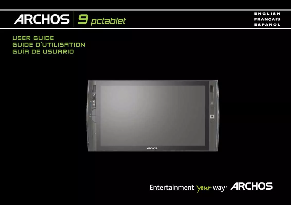 Mode d'emploi ARCHOS 9 PCTABLET