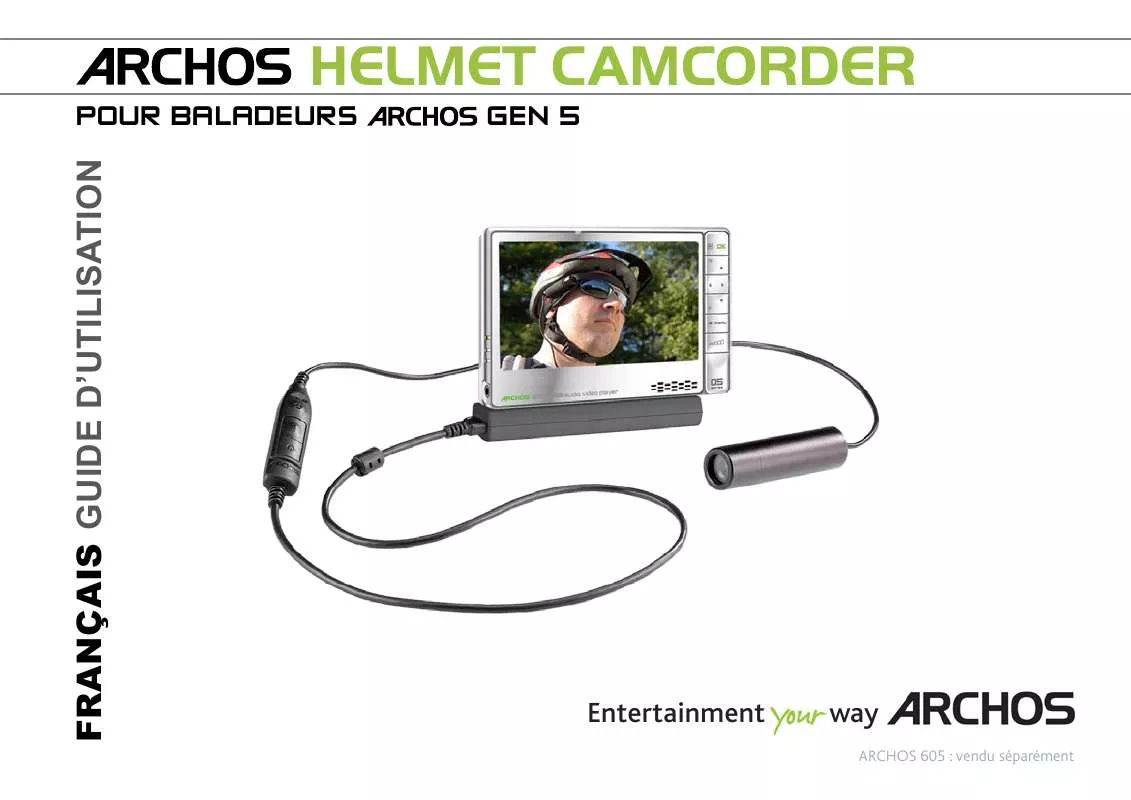 Mode d'emploi ARCHOS HELMET CAMCORDER GEN5