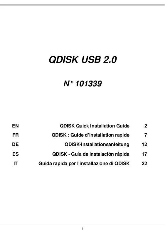 Mode d'emploi ARCHOS QDISK