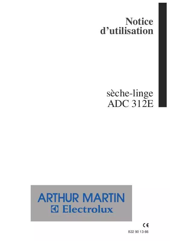 Mode d'emploi ARTHUR MARTIN ADC312E