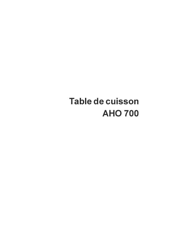 Mode d'emploi ARTHUR MARTIN AHO700W