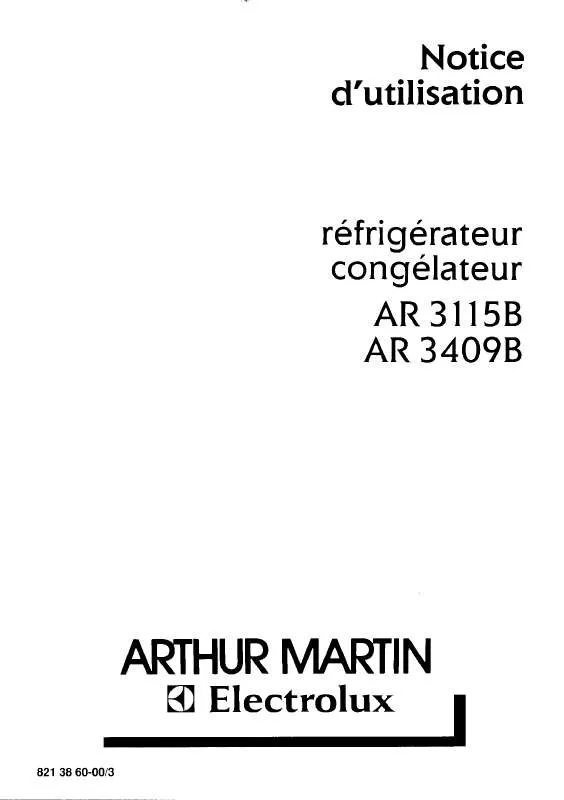 Mode d'emploi ARTHUR MARTIN AR3913B