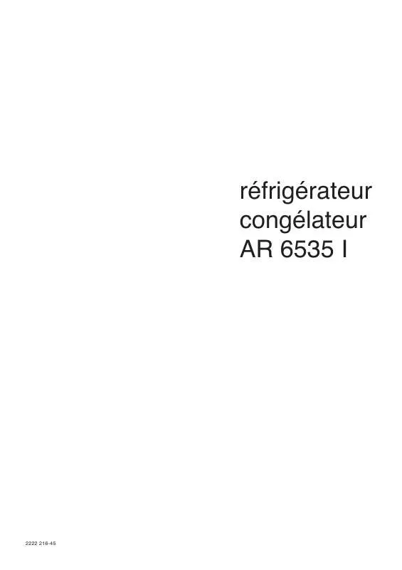 Mode d'emploi ARTHUR MARTIN AR6535I