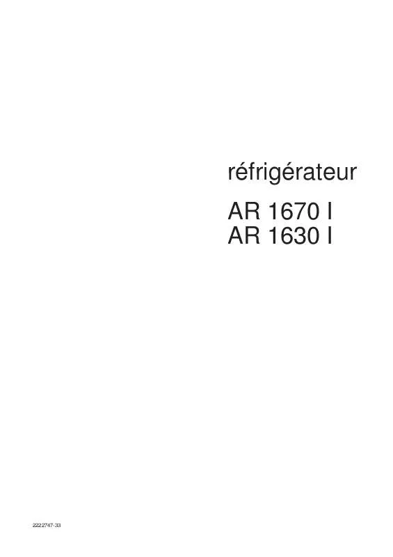 Mode d'emploi ARTHUR MARTIN AR6670I