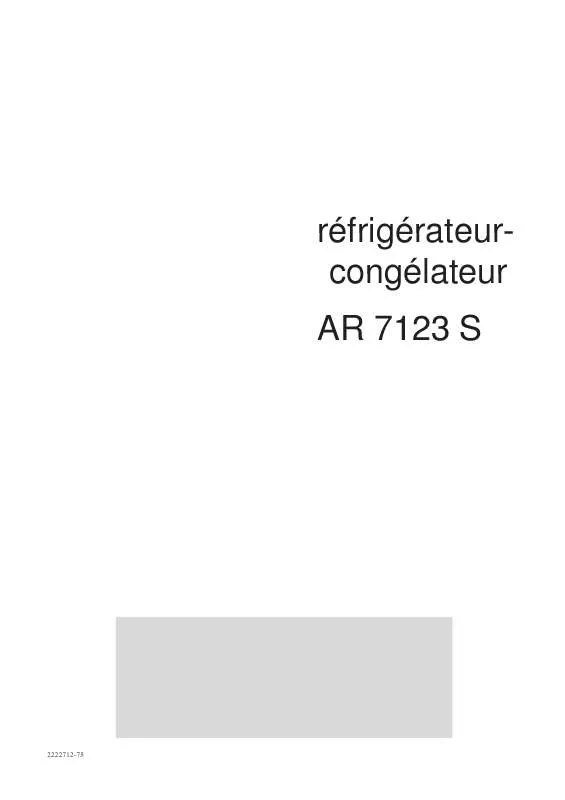 Mode d'emploi ARTHUR MARTIN AR7123S