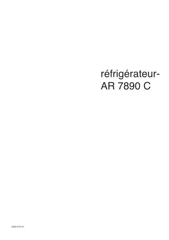 Mode d'emploi ARTHUR MARTIN AR7890C