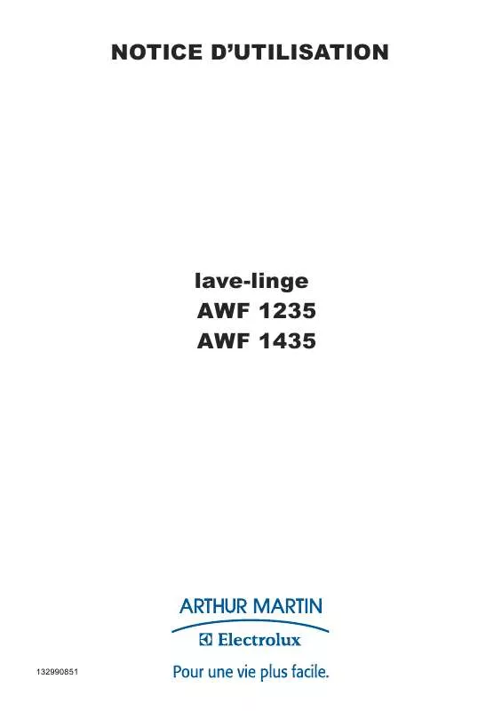 Mode d'emploi ARTHUR MARTIN AWF 1235 & AWF1235