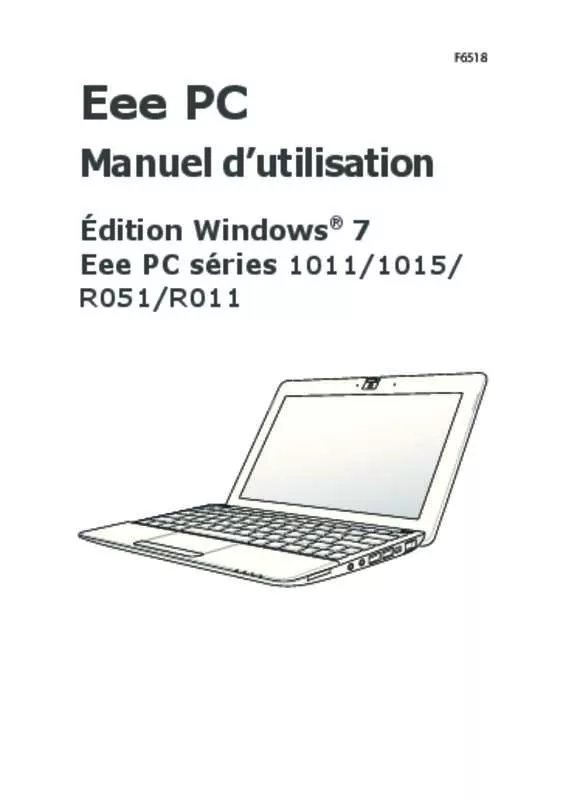 Mode d'emploi ASUS EEE PC 1011PX-BLK108S