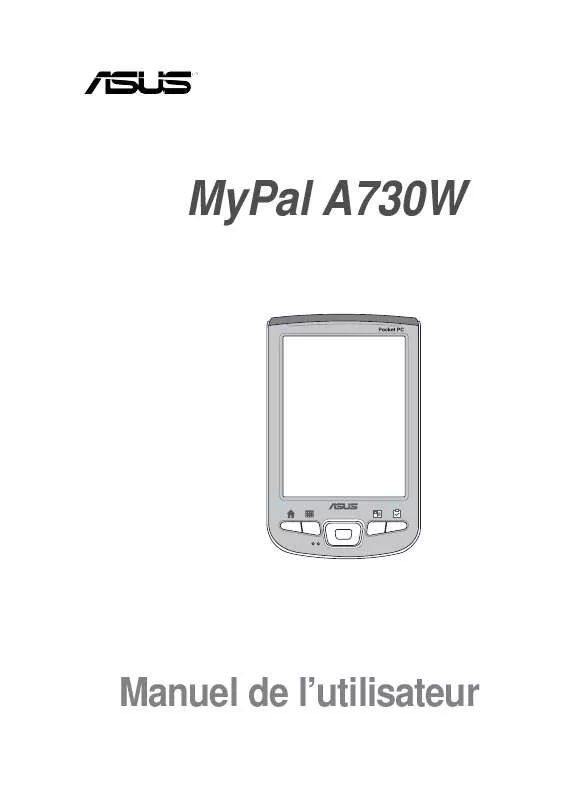 Mode d'emploi ASUS MYPAL A730W