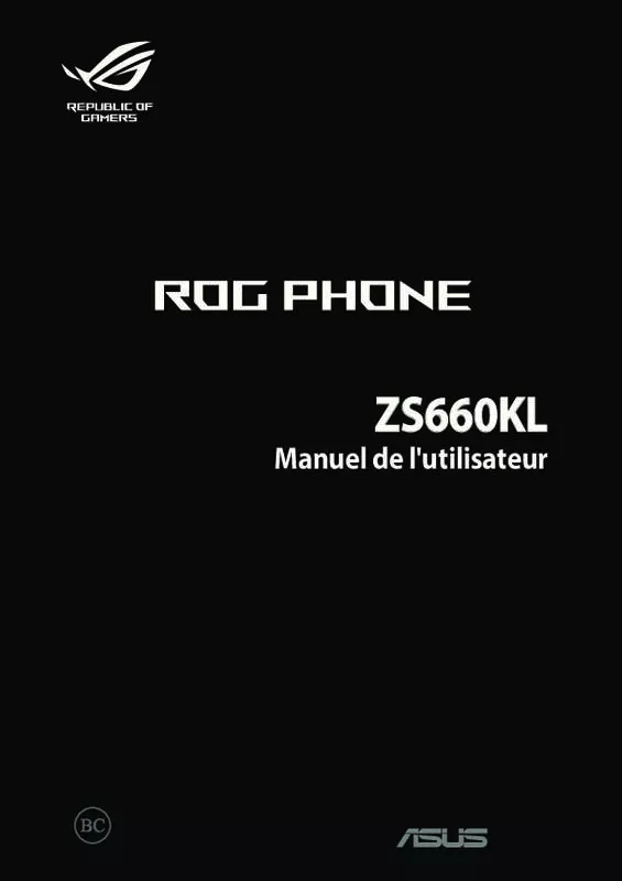Mode d'emploi ASUS ROG PHONE II ZS660KL