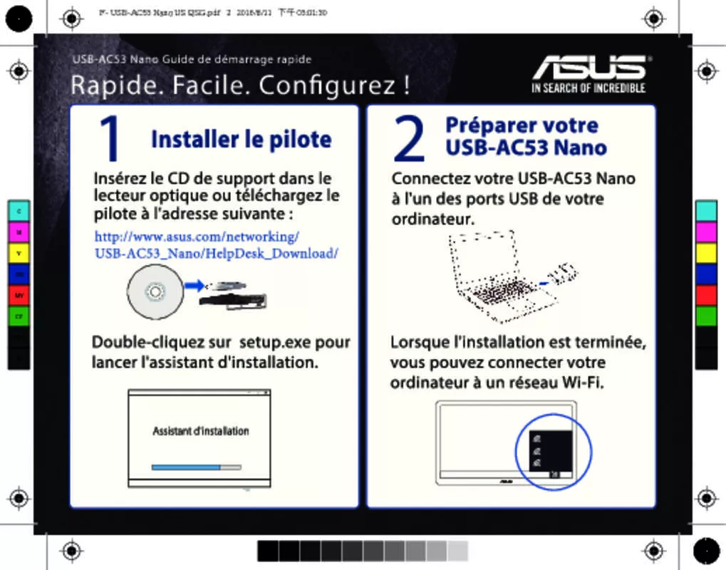 Mode d'emploi ASUS USB-AC53 NANO