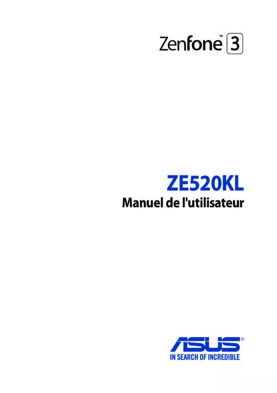 Mode d'emploi ASUS ZENFONE 3 ZE520KL