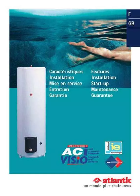 Mode d'emploi ATLANTIC WATER HEATER