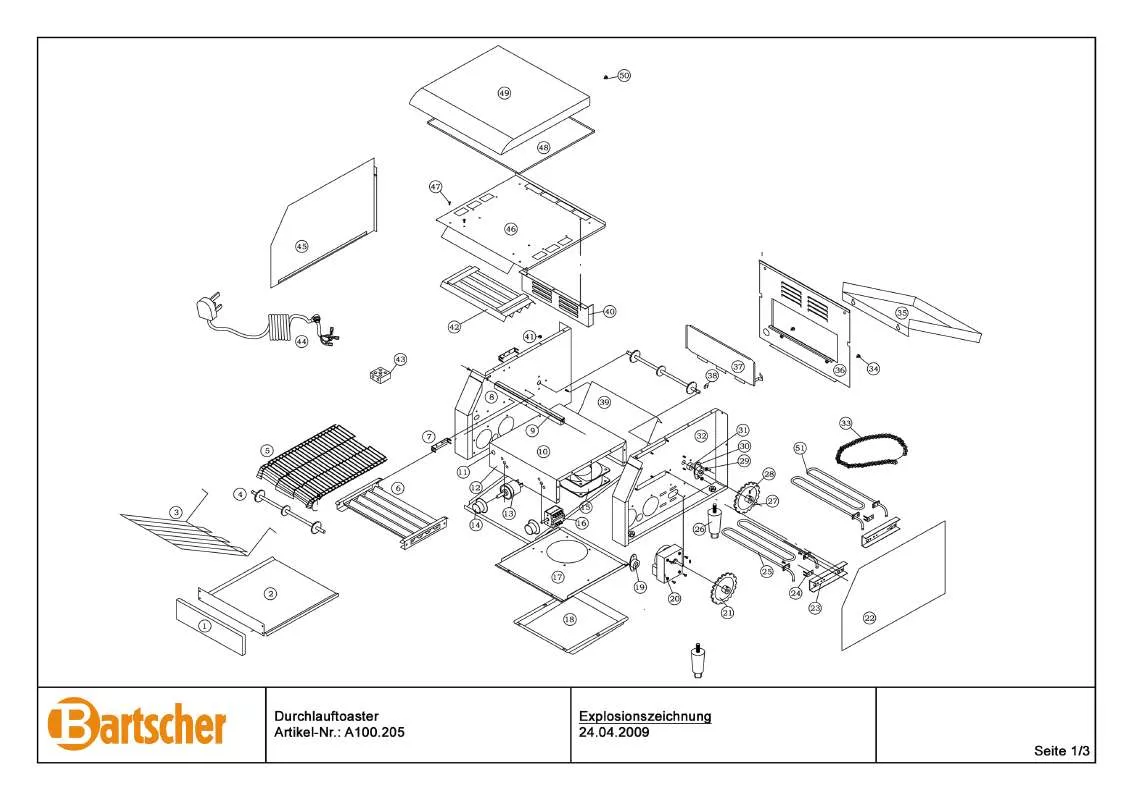 Mode d'emploi BARTSCHER A100205