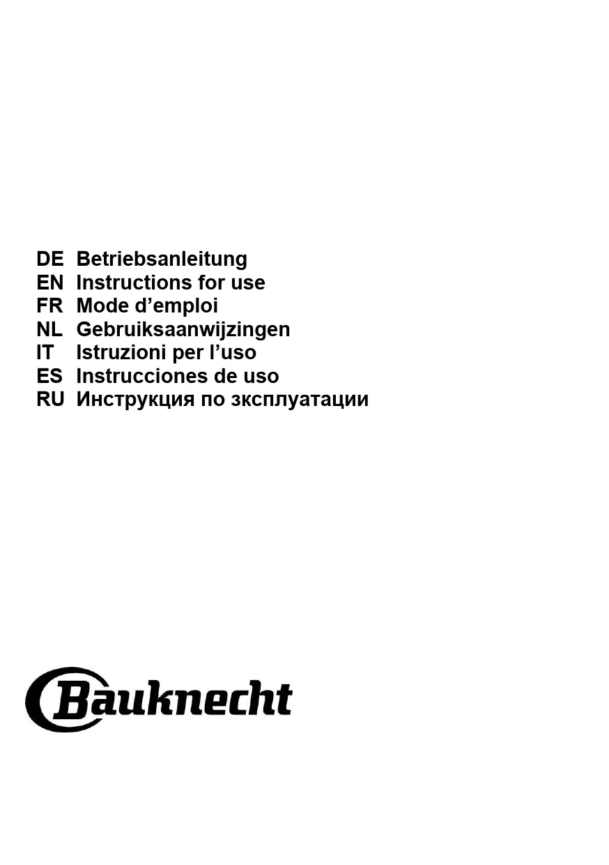 Mode d'emploi BAUKNECHT DC 5460 IN