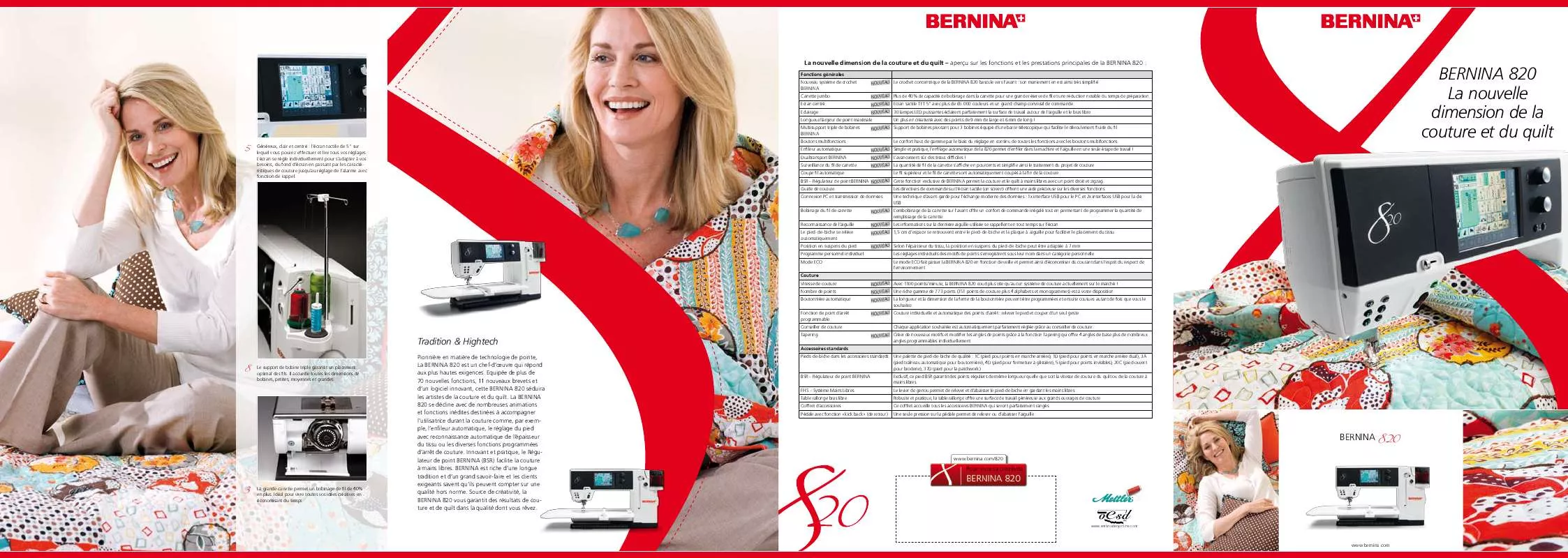 Mode d'emploi BERNINA 820