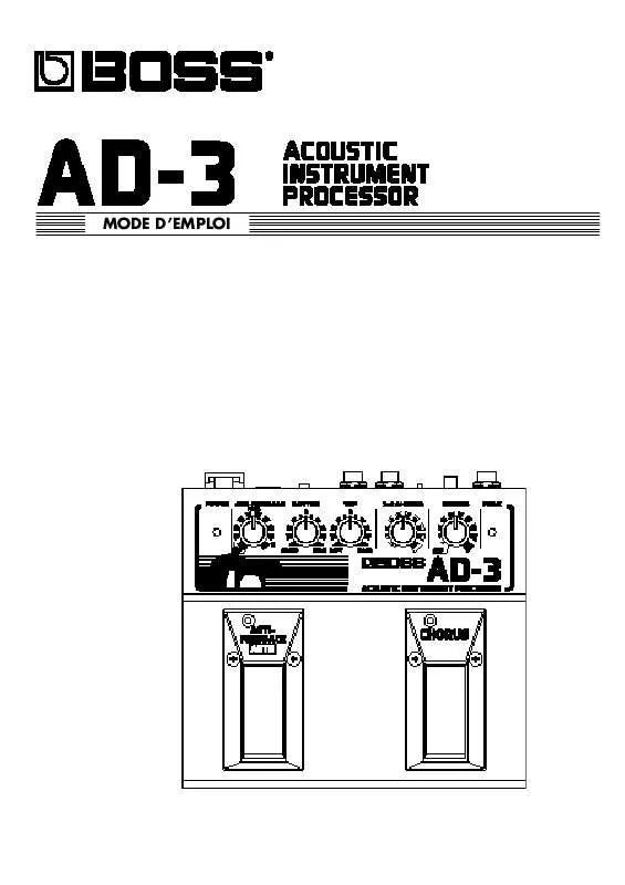 Mode d'emploi BOSS AD-3