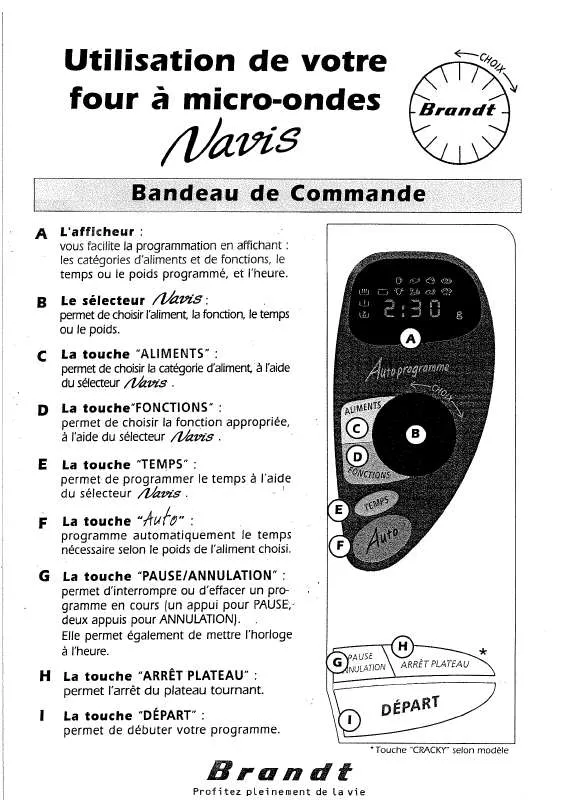 Mode d'emploi BRANDT 24S1