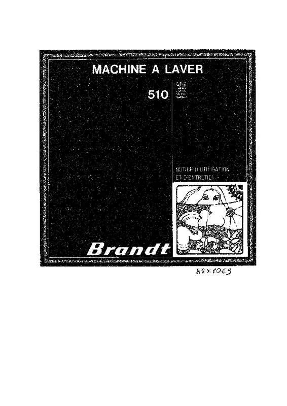 Mode d'emploi BRANDT 510