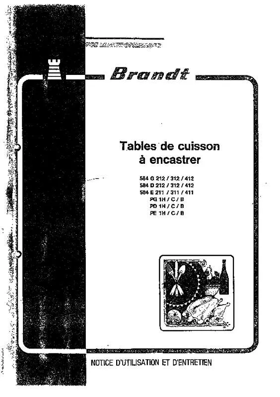 Mode d'emploi BRANDT 584D31