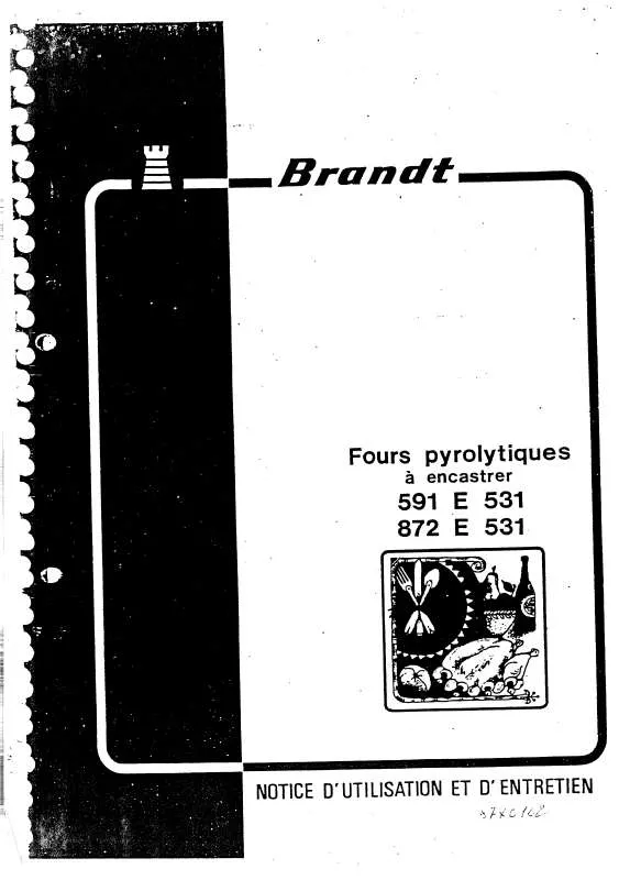 Mode d'emploi BRANDT 591E531