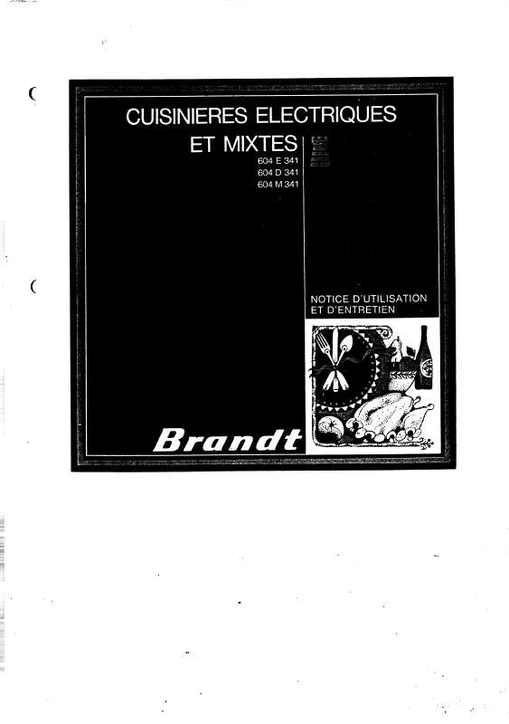 Mode d'emploi BRANDT 604D34