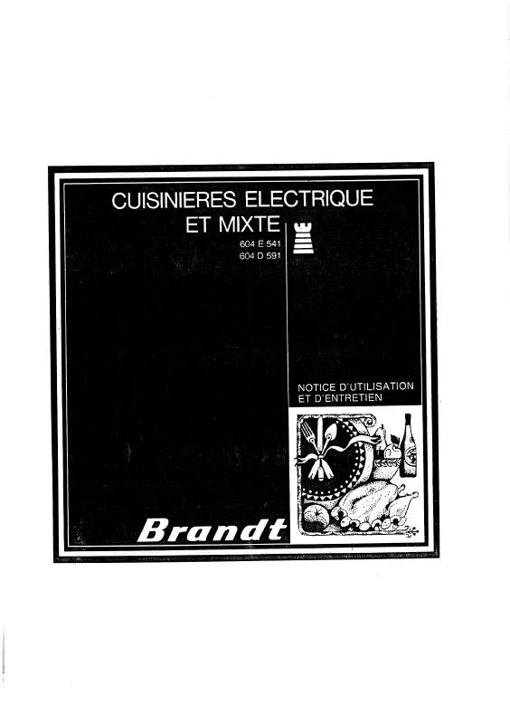 Mode d'emploi BRANDT 604D59C