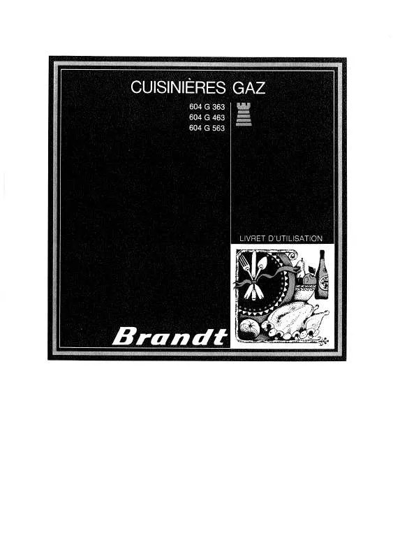 Mode d'emploi BRANDT 604G46