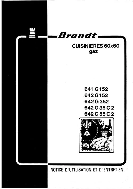 Mode d'emploi BRANDT 641G15