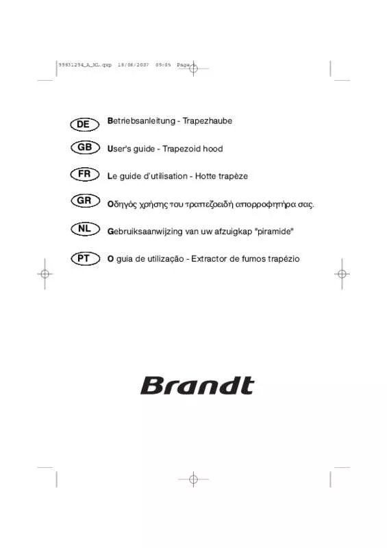 Mode d'emploi BRANDT AD 1036 X