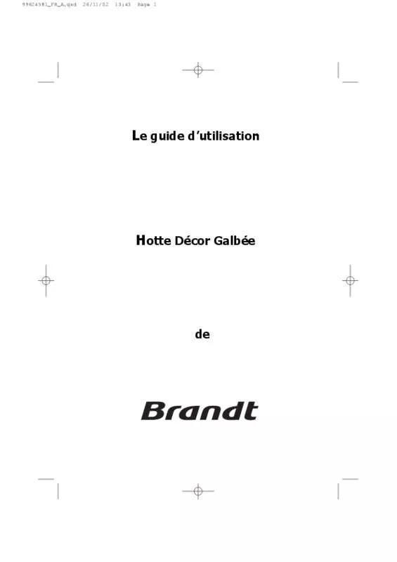 Mode d'emploi BRANDT AD236WE1