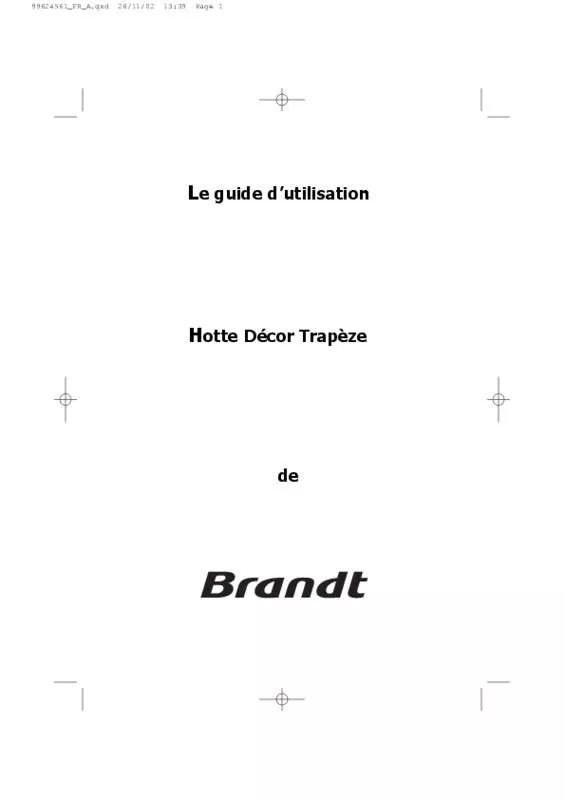 Mode d'emploi BRANDT AD279BE1