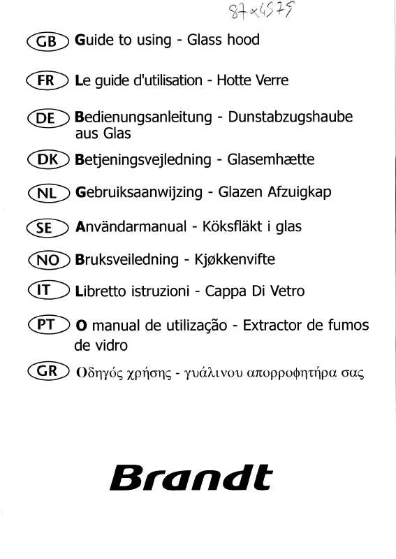 Mode d'emploi BRANDT AD286XT1