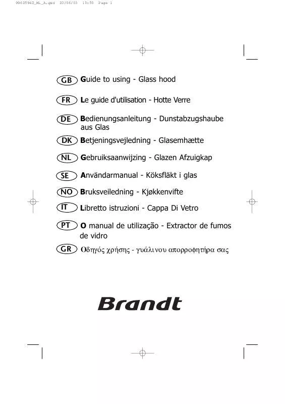 Mode d'emploi BRANDT AD389ZT1