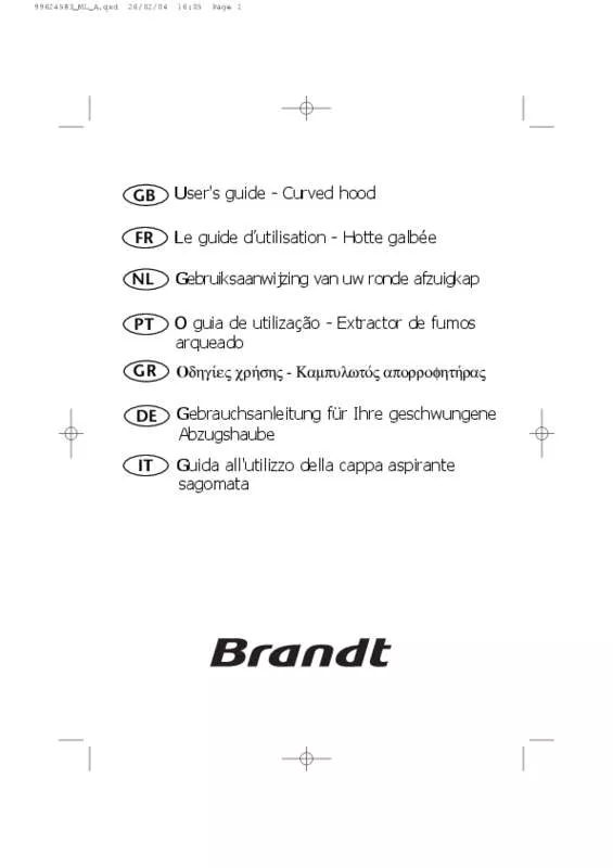 Mode d'emploi BRANDT AD426XE1