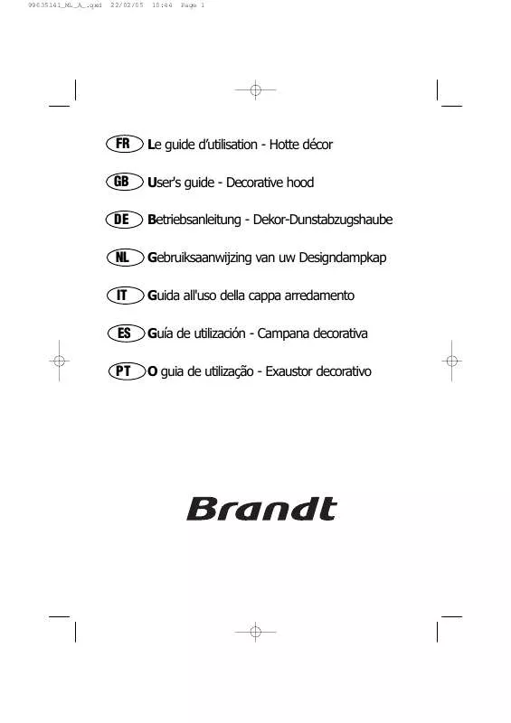 Mode d'emploi BRANDT AD546WE1