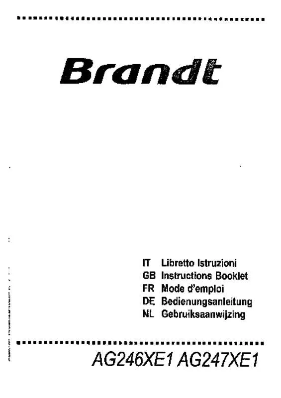 Mode d'emploi BRANDT AG236BE1