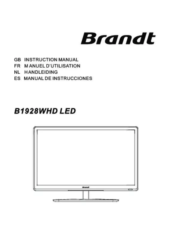 Mode d'emploi BRANDT B1928WHD