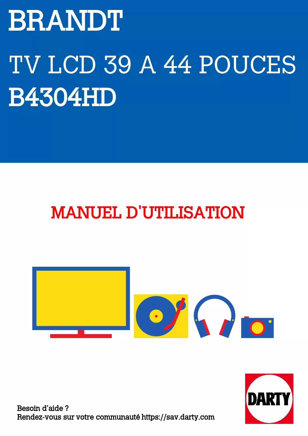 Mode d'emploi BRANDT B4304UHD