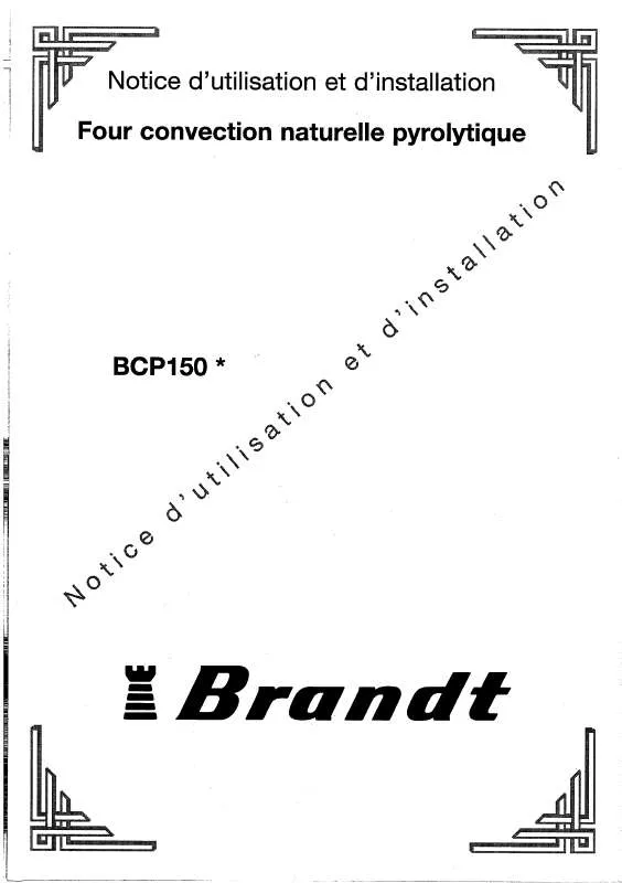 Mode d'emploi BRANDT BCP150W