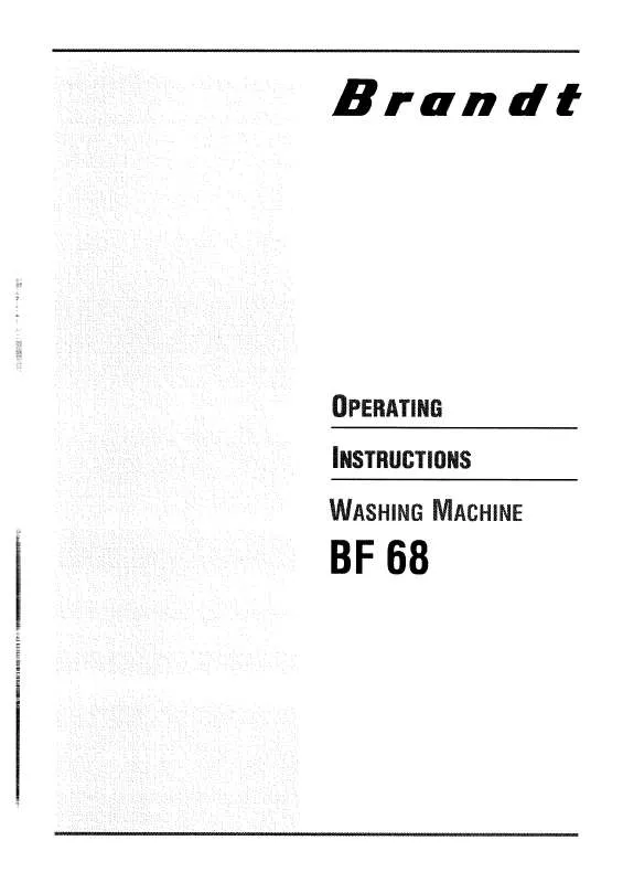 Mode d'emploi BRANDT BF68