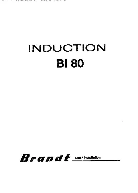 Mode d'emploi BRANDT BI80W